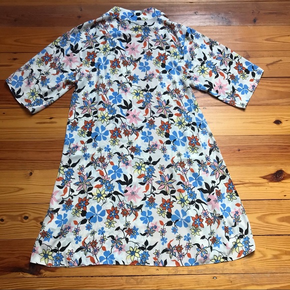 ModCloth Cream Floral Robe/Duster, EUC, S/M - Picture 12 of 12